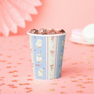 Hedwig Owl Post Stripe Pattern Paper Cups