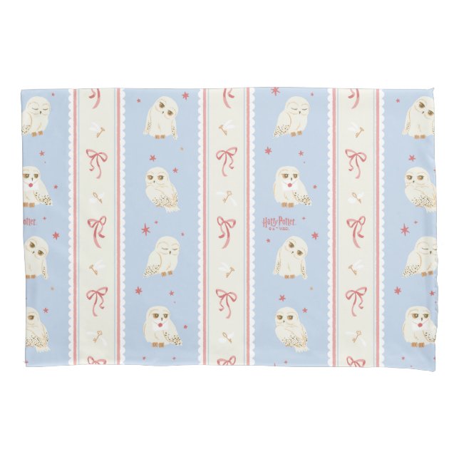 Hedwig Owl Post Stripe Pattern Pillowcase (Front)