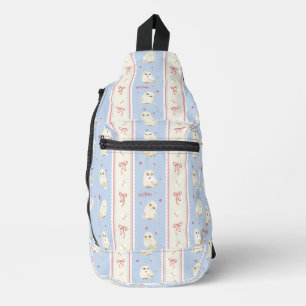 Hedwig Owl Post Stripe Pattern Sling Bag