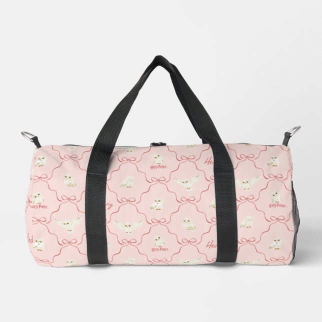 Hedwig Pink Ribbon Pattern Duffle Bag (Front)