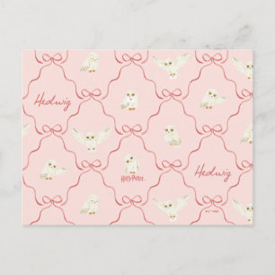 Hedwig Pink Ribbon Pattern Postcard