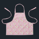 Hedwig Pink Solstice Pattern Apron<br><div class="desc">Sweet, celestial, and full of wizarding charm, this enchanting Hedwig pattern design brings a dreamy touch of magic to any product. Featuring graceful Hedwigs delivering golden-sealed letters, this whimsical print is scattered with crescent moons, glowing suns, and delicate constellation details across a soft blush background. The light pastel palette and...</div>