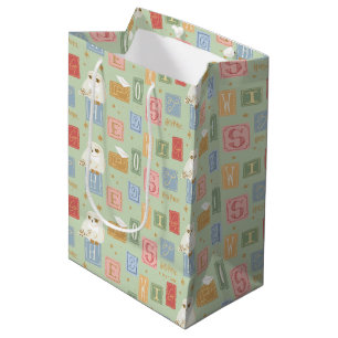 Hedwig Post Letter Block Pattern Medium Gift Bag