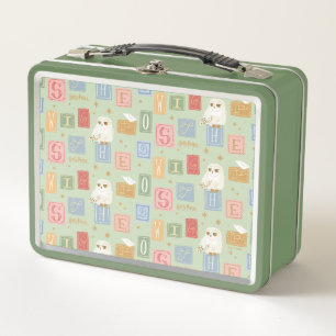 Hedwig Post Letter Block Pattern Metal Lunch Box