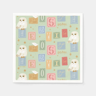 Hedwig Post Letter Block Pattern Napkin