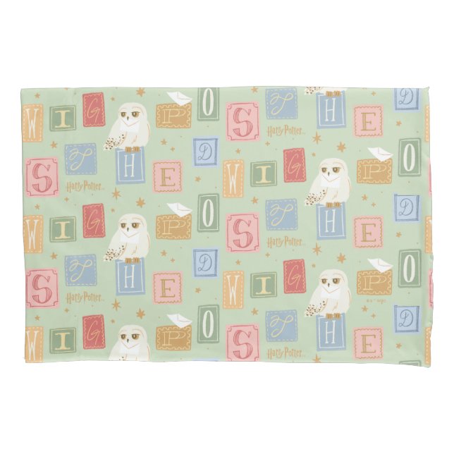 Hedwig Post Letter Block Pattern Pillowcase (Front)