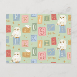 Hedwig Post Letter Block Pattern Postcard