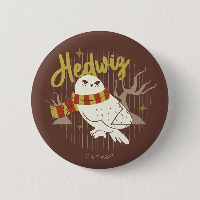 Hedwig Whimsical Forest Drawing 6 Cm Round Badge (Front)