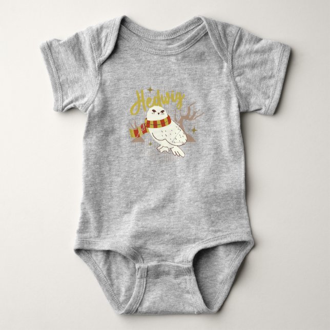 Hedwig Whimsical Forest Drawing Baby Bodysuit (Front)