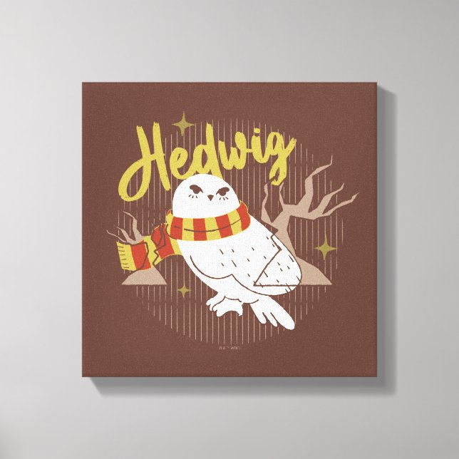 Hedwig Whimsical Forest Drawing Canvas Print (Front)