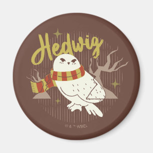 Hedwig Whimsical Forest Drawing Magnet