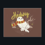 Hedwig Whimsical Forest Drawing Postcard<br><div class="desc">Show your house spirit in the coziest way with this charming Hedwig™ design. Featuring the beloved snowy owl bundled up in a warm Gryffindor house-colored scarf, this playful illustration captures the magic and loyalty of Harry Potter’s trusted companion. Set against a whimsical woodland backdrop with subtle sparkling accents, the hand-drawn...</div>