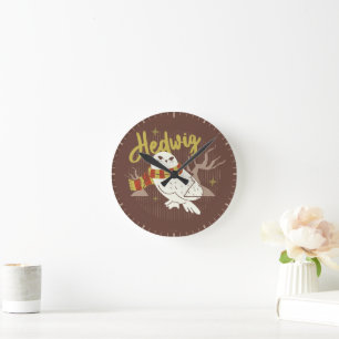 Hedwig Whimsical Forest Drawing Round Clock
