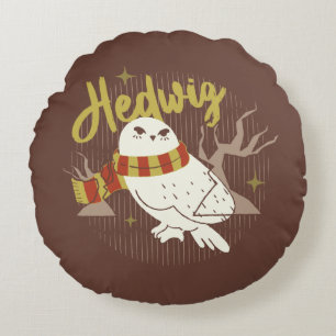 Hedwig Whimsical Forest Drawing Round Cushion