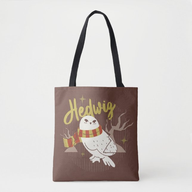Hedwig Whimsical Forest Drawing Tote Bag (Front)