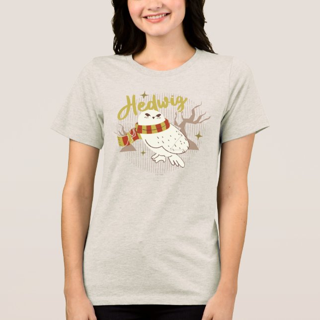 Hedwig Whimsical Forest Drawing Tri-Blend Shirt (Front)