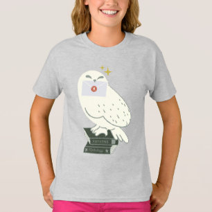 Hedwig With Letter Whimsical Drawing T-Shirt