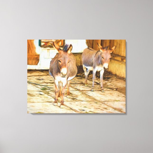 Hee Haw Donkeys Canvas Print (Front)