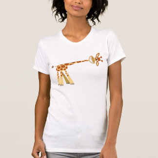 Hee Hee Hee!! Cartoon Giraffe women T-shirt