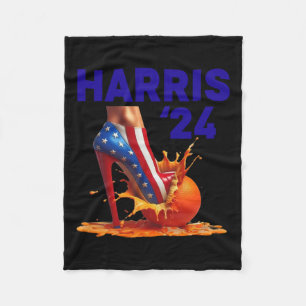 Heel American Flag Harris Removes Weird Orange 202 Fleece Blanket