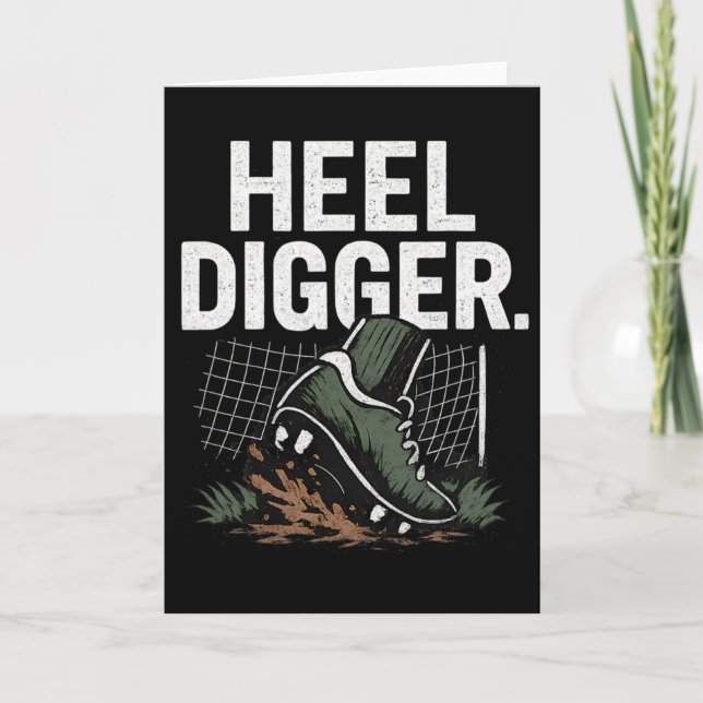 Heel Digger Soccer Cleat Net Fan Gear Design  Card (Front)