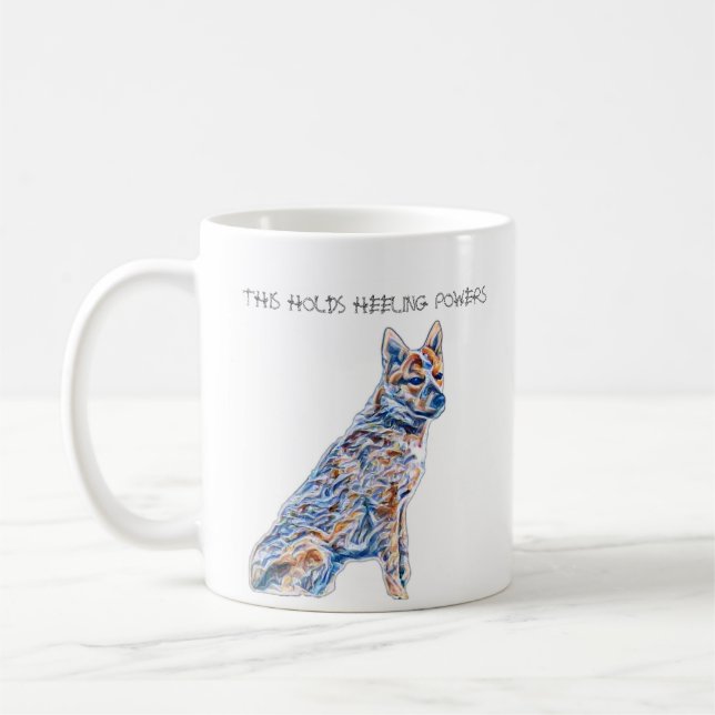 Heeler Cattle Dog This Holds Heeling Powers Coffee Mug (Left)