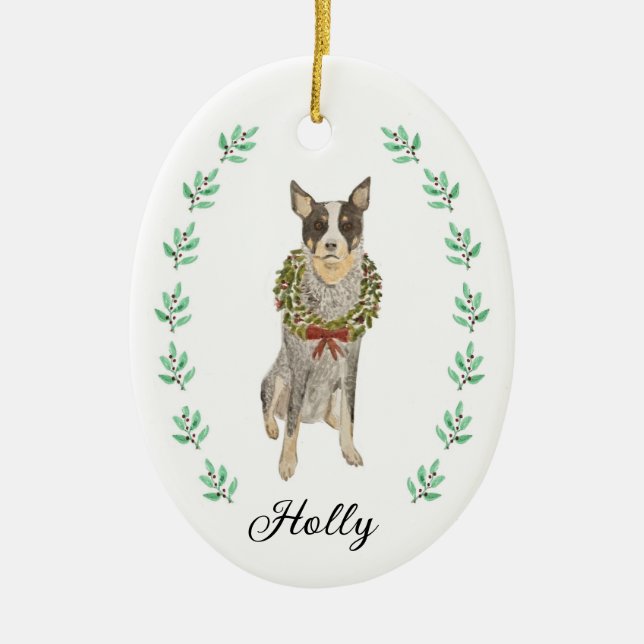 Heeler Christmas Ornament (Front)