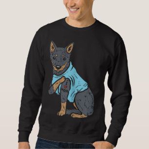 Heeler I Love Mum Animal Pet Red Blue Cattle Dog W Sweatshirt