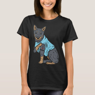 Heeler I Love Mum Animal Pet Red Blue Cattle Dog W T-Shirt