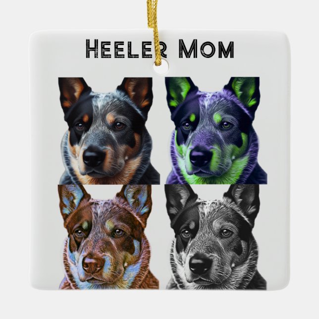 Heeler Mum Blue Heeler Dog Mum Ceramic Ornament (Front)