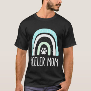 Heeler Mum Rainbow Paw Cattle Dog Mum T-Shirt