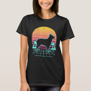 Heeler Vaporwave Aesthetic Animal Blue Red Cattle T-Shirt