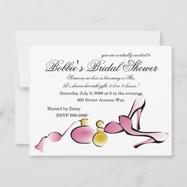 Heels and Perfume Invitation (Front)