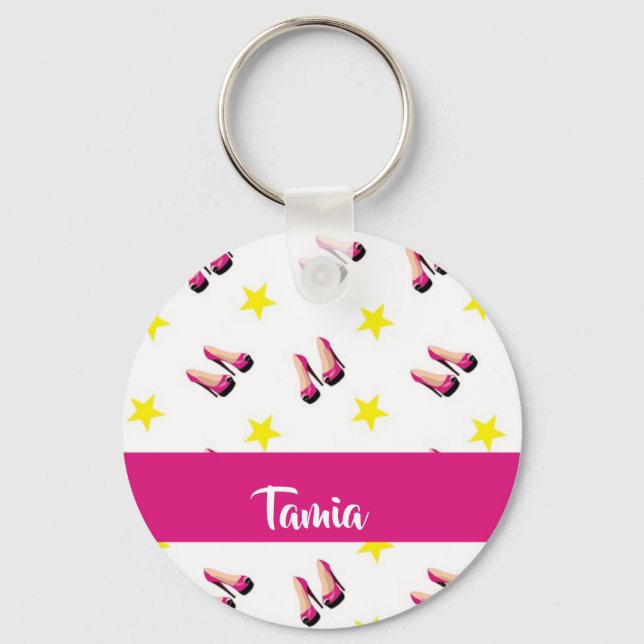 Heels and stars patterned key ring (Front)