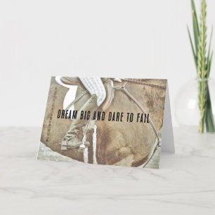 HEELS DOWN Greeting Card
