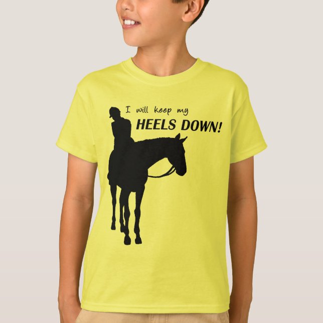 heels down side glance T-Shirt (Front)