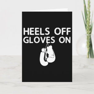 Heels Off Gloves On Kickboxing Boxing Day Christma Card