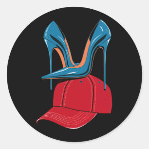 Heels stepping on Red MAGA Hat Election 2024 Classic Round Sticker