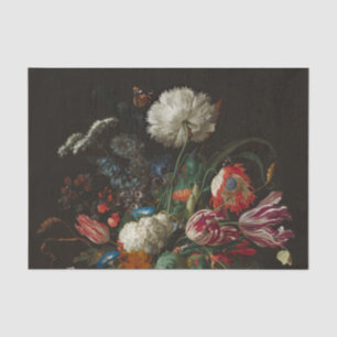 Heem Vase Flowers Painting Tissue Paper