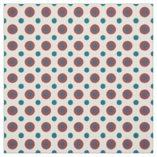 Heffalumps Jumbo Red Blue Polka Dots on White Fabric