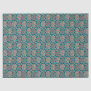 Heffalumps Red Blue Beige Paisley Tissue Paper