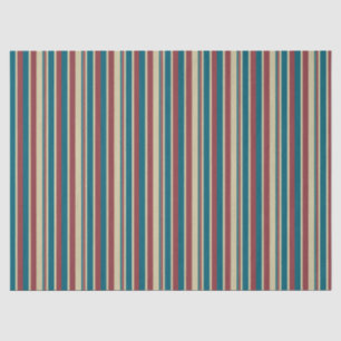 Heffalumps Red Blue Beige Striped Tissue Paper