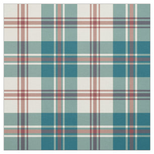 Heffalumps Red, Deep Blue, Beige Plaid Pattern Fabric
