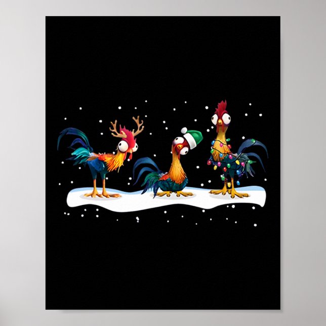 Hei Hei Chicken Christmas - Uni  Poster (Front)