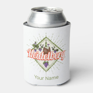 Heidelberg am Neckar Germany Retro Wine Vintage Can Cooler