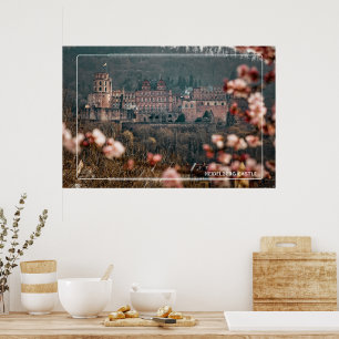 Heidelberg Castle Spring – Romantic German Castle Poster