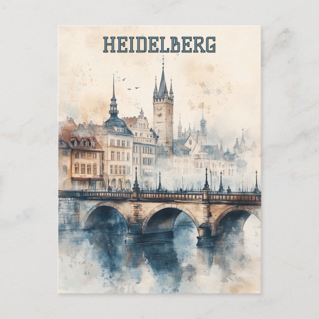 Heidelberg German Travel Postcard (Front)