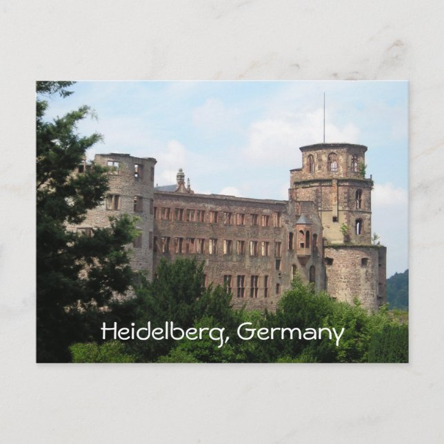 Heidelberg Germany castle customisable postcard (Front)