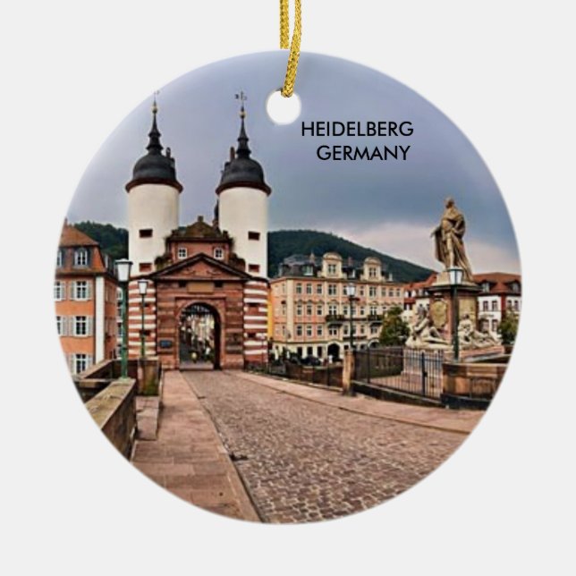 HEIDELBERG GERMANY CERAMIC TREE DECORATION (Front)