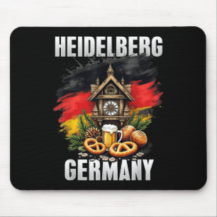 Heidelberg Germany Souvenir German Flag Travel Mouse Pad
